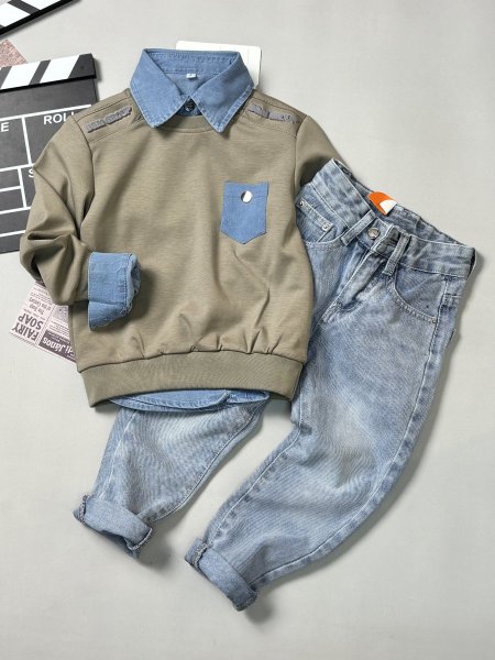 طقم ولادي 3 قطع 2-8